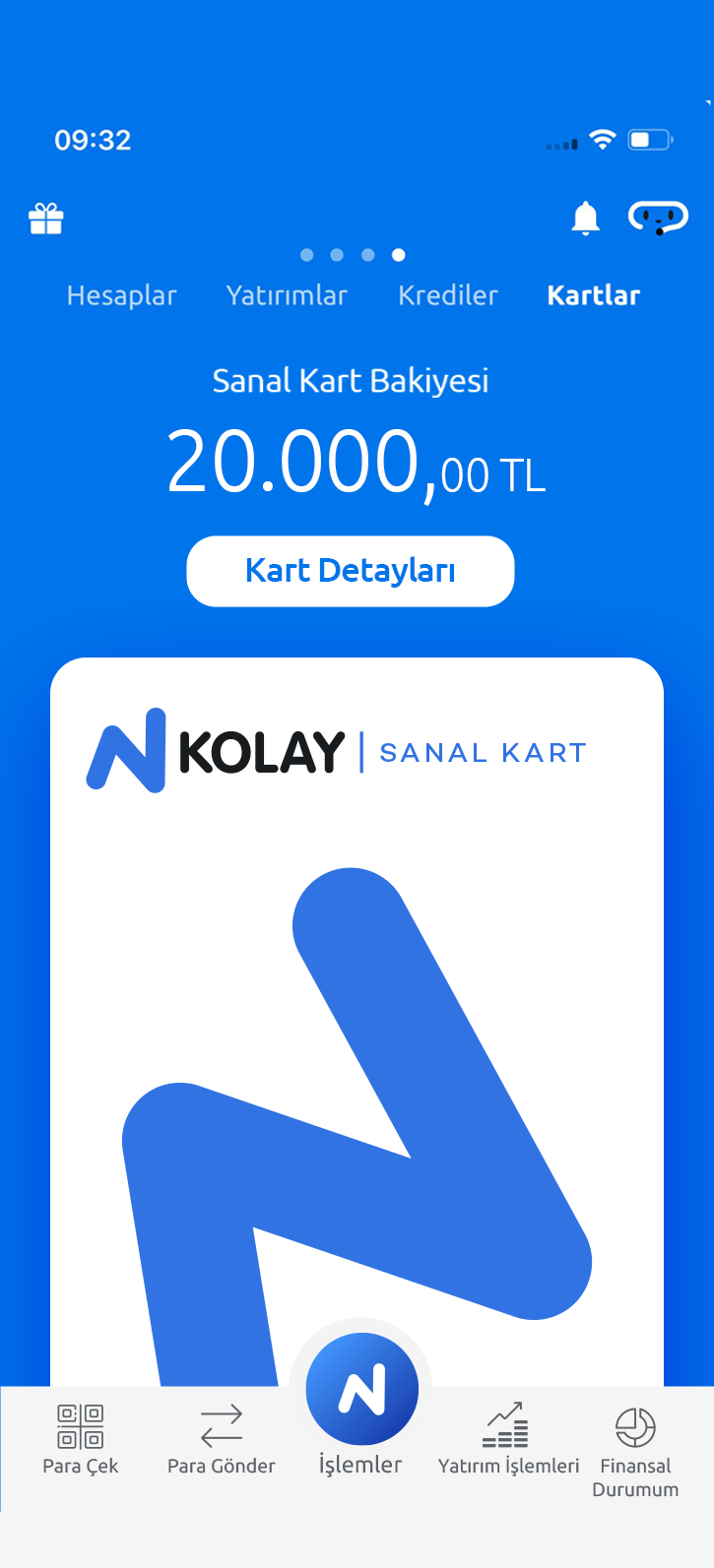 Tüm kart işlemleri cebinde!